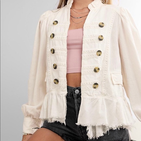 ***SOLD***Free People Ariana Military Jacket - Picture 3 of 6